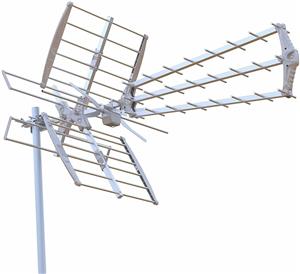 Kit antenna digitale UHF 35DB 2 uscite